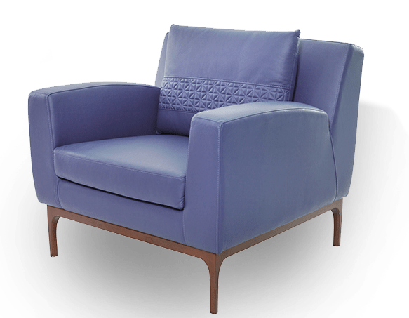 Niebieski fotel